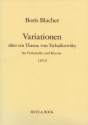 Variationen ber ein Thema von Tschaikowsky (1974) fr Violoncello und Klavier Partitur und Stimme