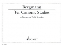 10 canonic studies for SA recorders score