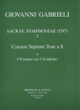 Canzon septimi toni no. 2 a 8 for 4 trumpets and 4 trombones score and 12 parts