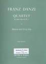 Quartett B-Dur op.40,2 fr Fagott und Streichtrio Partitur und 4 Stimmen