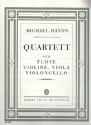 Quartett D-Dur fr Flte, Violine Viola und Violoncello Partitur und 4 Stimmen