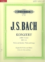 Konzert a-Moll BWV1041 fr Violine und Streichorchester fr Violine und Klavier