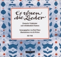 Es tnen die Lieder fr 1- und 2-stimmiger Gesang, 1-2 Sopran-Blockflten oder Violinen un Sing- und Spielpartitur