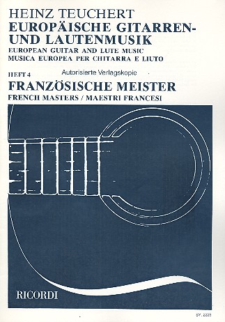 Europische Gitarren- und Lautenmusik Band 4 Franzsische Meister