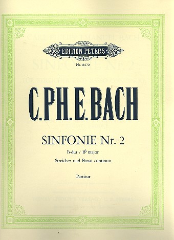 Sinfonie Nr.2 B-Dur WQ182,2 fr Streicher und Bc Partitur