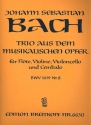 Trio aus dem Musikalischen Opfer BWV1079,8 fr Flte, Violine, Violoncello und Cembalo Partitur und 3 Stimmen