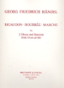 Rigaudon, Bourre and March for 2 oboes and bassoon, drum ad libitum 3 parts