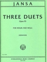 3 Duets op.70 for violin and viola score