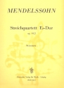 Streichquartett Es-Dur op.44,3 fr 2 Violinen, Viola und Violoncello Stimmen