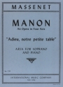 Adieu, notre petite table - Aria from 'Manon' for soprano and piano (FR/EN)