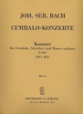 Konzert E-Dur BWV1053 fr Cembalo und Orchester Violoncello / Kontrabass