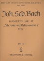 Ich hatte viel Bekmmernis Kantate Nr.21 BWV21 Violoncello / Kontrabass