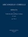 Sonata F major op.5,4 for treble recorder and bc