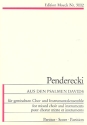 Aus den Psalmen Davids fr gemischten Chor (SATB) und Instrumente Partitur