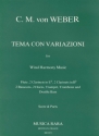 Tema con variazioni for wind harmony music score and 12 parts