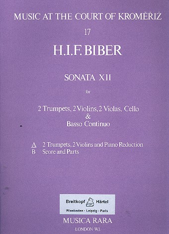 Sonate Nr.12 fr 2 Trompeten, Streicher und Bc fr 2 Trompeten und Klavier