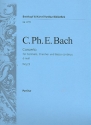 Concerto d-Moll Wq23 fr Cembalo und Streicher Partitur