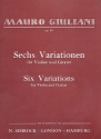 Thema und 6 Variationen A-Dur op.81 fr Violine und Gitarre