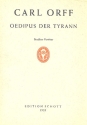 Oedipus der Tyrann Ein Trauerspiel des Sophokles Studienpartitur