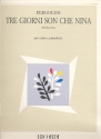 Tre giorni son che nina Siciliana per soprano o tenore e pianoforte (it)