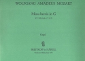 Missa brevis G-Dur KV140 fr Soli, Chor, Orchester und Orgel Orgel