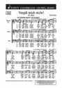 Vergiss mich nicht! fr gemischten Chor (SATB) Chorpartitur