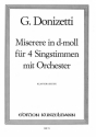 Miserere d-Moll fr Soli, Chor und Orchester Klavierauszug