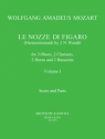 Die Hochzeit des Figaro Band 1 fr 2 Oboen, 2 Klarinetten, 2 Fagotte und 2 Hrner Partitur und Stimmen