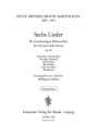 6 Lieder op.50 fr Mnnerchor a cappella Partitur