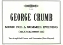 Music for a Summer Evening for 2 amplified pianos and percussion score (2 players) large size