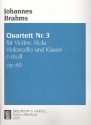 Quartett c-Moll Nr.3 op.60 fr Klavier, Violine, Viola und Violoncello Stimmen