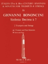 Sinfonia decima a 7 for 2 trumpets and strings for 2 trumpets and piano