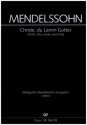 Christe, du Lamm Gottes fr gem Chor und Orchester Orgelauszug