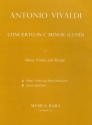 Concerto c minor for oboe, violin and strings score and parts