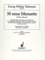 50 neue Menuette fr Altblockflte und bc Bassstimme (bc)