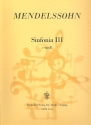 Sinfonia e-Moll Nr.3 fr Streichorchester Partitur