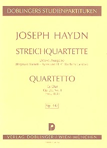 Streichquartett Es-Dur op.20,1 Hob.III:31  Studienpartitur