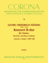 Konzert B-Dur fr Violine und Streichorchester Partitur