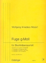 Fuge g-Moll fr Blechblser- quartett  Partitur und Stimmen KV401