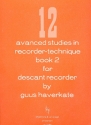 12 advanced Studies in recorder technique vol.2 for descant recorder