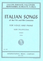 Italian Songs vol.1 for high voice and piano Songs of the 17th and 18th Century