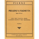 Preludio and Fughetta op.40 no.1 for 2 flutes, oboe, clarinet, horn and 2 bassoons score