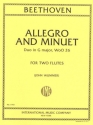 Allegro and Minuett G major WoO26 for 2 flutes WUMMER, JOHN, ED