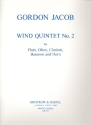 Quintett G-Dur Nr.2 fr Flte, Oboe Klarinette, Horn und Fagott Partitur und Stimmen