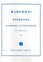 Exercises op.1  Gesangsbungen mit Klavierbegleitung (hohe Ausgabe)