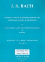 Complete Arias and Sinfonias from the Cantatas, Masses and Oratorios v for tenor (bass), flute and bc