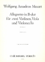 Allegretto B-Dur fr 2 Violinen, Viola und Violoncello