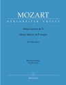 Missa brevis F-Dur KV192  fr Soli, gem Chor und Orchester Klavierauszug