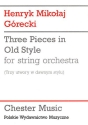 3 Pieces in old Style for string orchestra study score archive copy