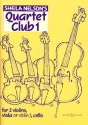 Quartet Club 1 for 2 violins, viola (vl3) and cello score and parts